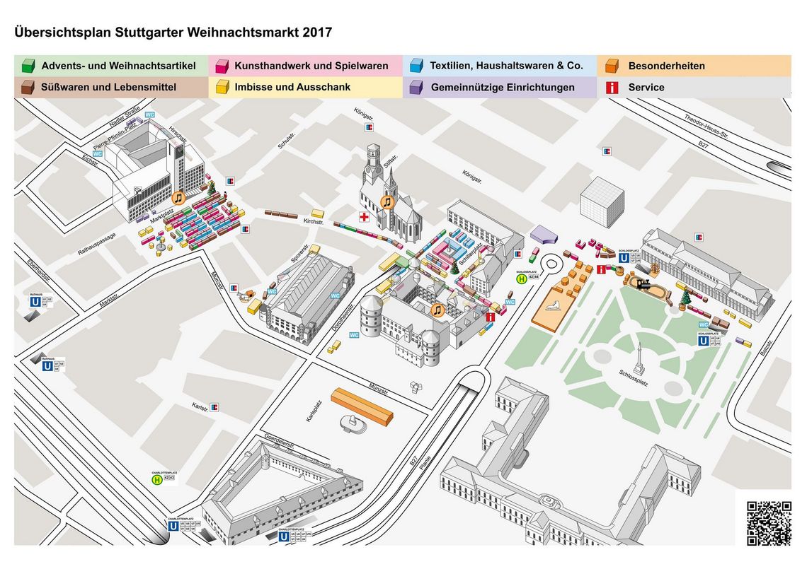 General plan: Stuttgarter Weihnachtsmarkt 29.11. - 23.12.2017